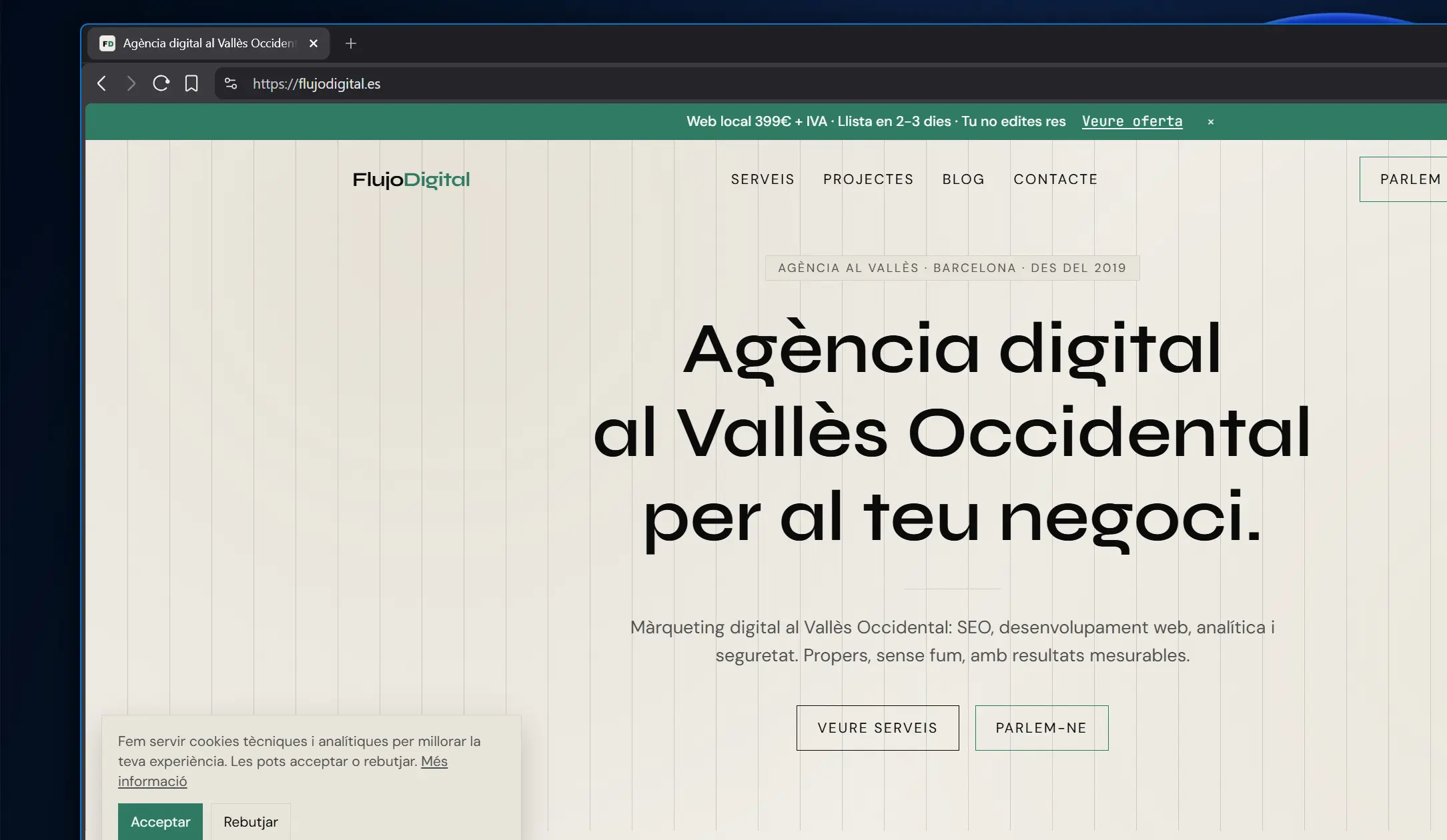 Flujo Digital - Web corporativa de agencia digital