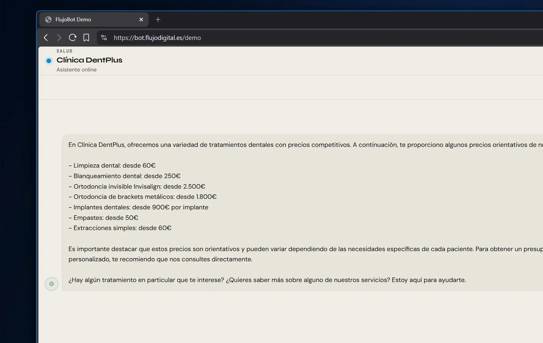 Flujo Digital Bot - Agente conversacional automático
