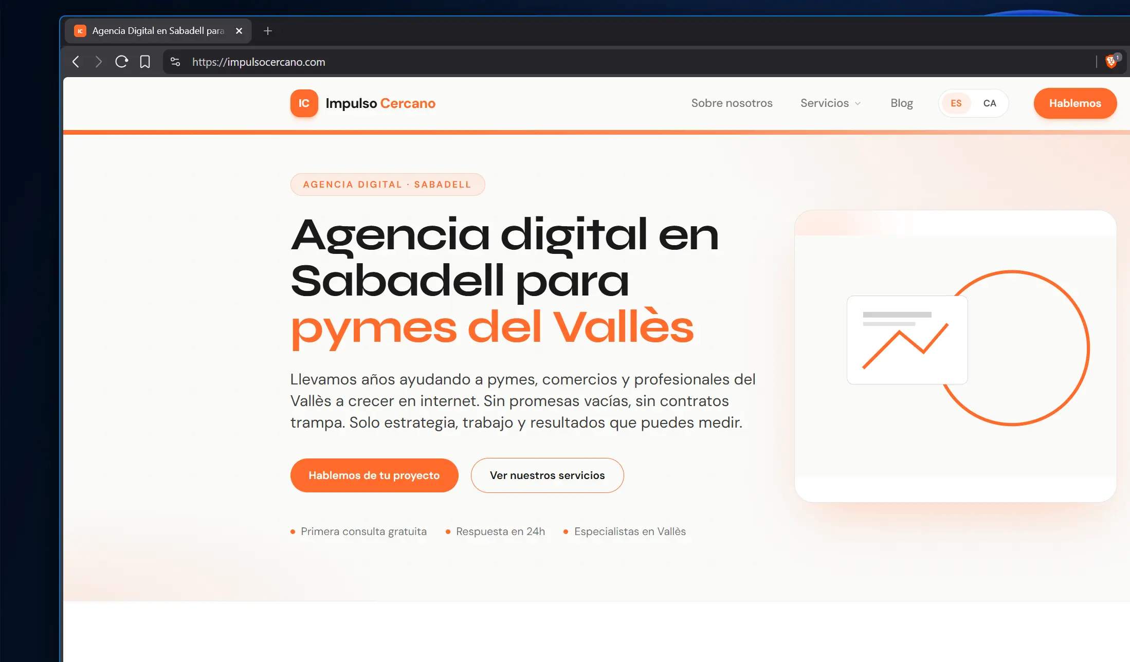Impulso Cercano - Web corporativa de agencia digital